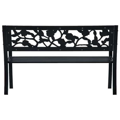Vidaxl tuinbank 125 cm staal zwart