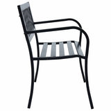 Vidaxl tuinbank 125 cm staal zwart