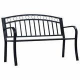 Vidaxl tuinbank 125 cm staal zwart