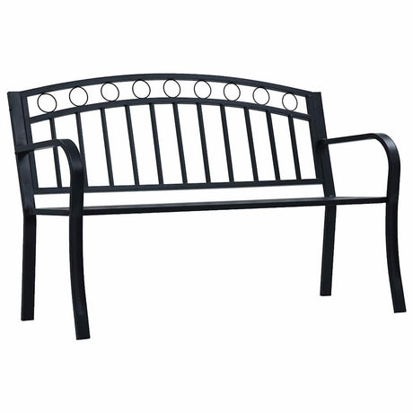 Vidaxl tuinbank 125 cm staal zwart