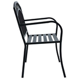 Vidaxl tuinbank 125 cm staal zwart