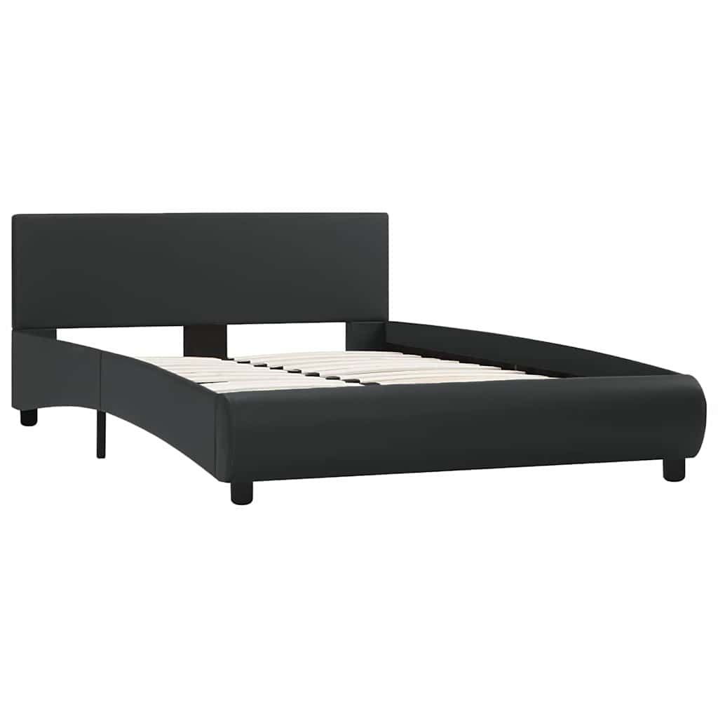 Vidaxl bedframe met led kunstleer zwart 120x200 cm