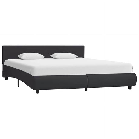 Vidaxl bedframe met led kunstleer zwart 160x200 cm