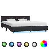 Vidaxl bedframe met led kunstleer zwart 160x200 cm