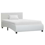 Vidaxl bedframe met led kunstleer wit 100x200 cm