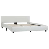 Vidaxl bedframe met led kunstleer wit 160x200 cm