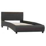 Vidaxl bedframe met led kunstleer grijs 100x200 cm
