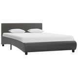 Vidaxl bedframe met led kunstleer grijs 120x200 cm