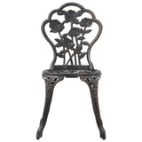 Vidaxl bistrostoelen 2 st gietaluminium bronskleurig