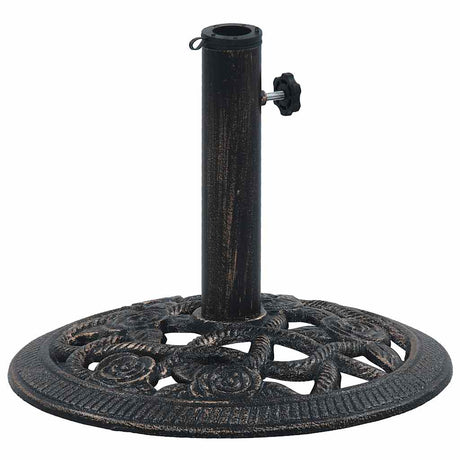 Vidaxl Parasol Fuß 9 kg 40 cm Gusseisen schwarz und bronzefarben