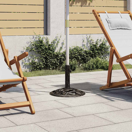 Vidaxl Parasol Fuß 9 kg 40 cm Gusseisen schwarz und bronzefarben
