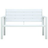 Vidaxl tuinbank hout-look 120 cm hdpe wit