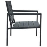 Vidaxl tuinbank hout-look 120 cm hdpe grijs