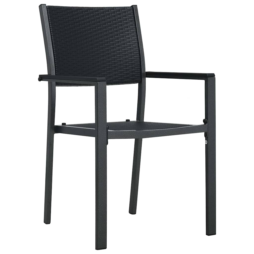 Vidaxl tuinstoel 2 st rattan-look kunststof zwart