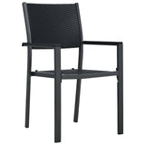 Vidaxl tuinstoel 2 st rattan-look kunststof zwart