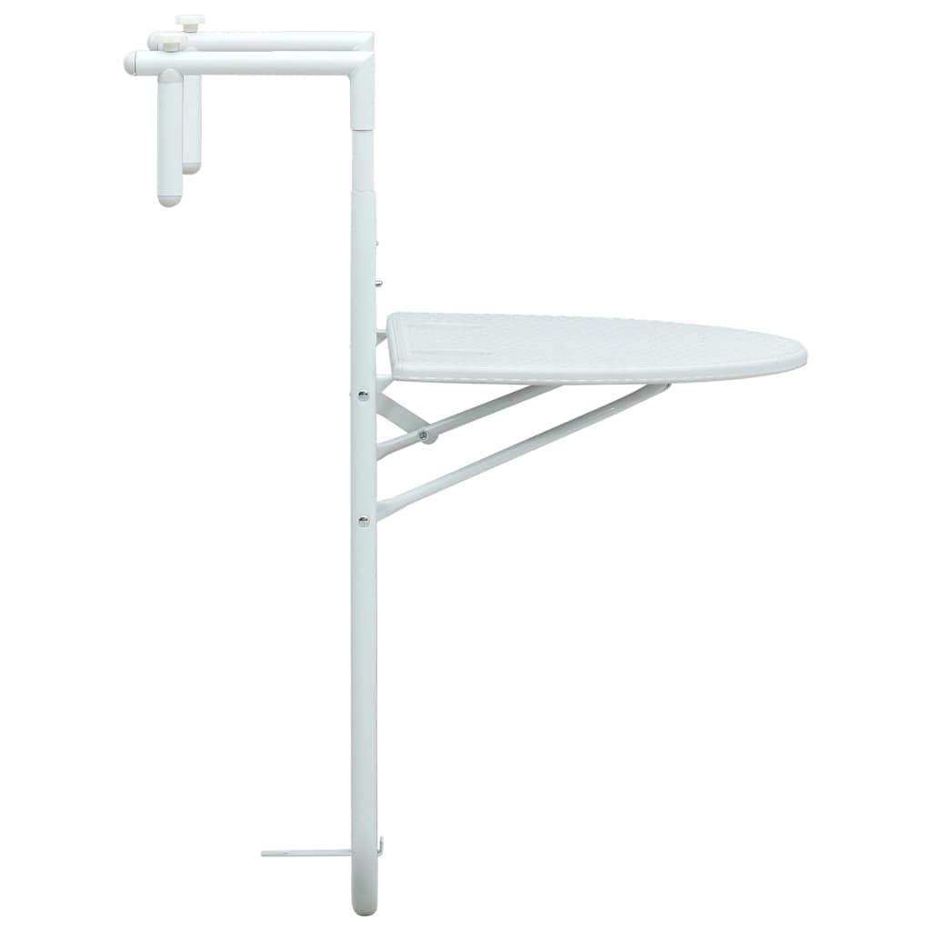 Vidaxl balkontafel hangend 60x64x83,5 cm rattan-look kunststof wit