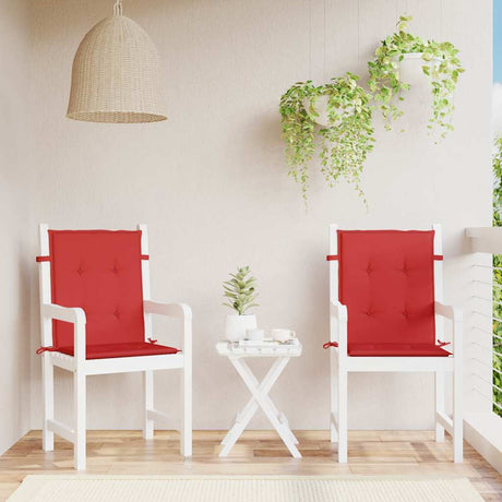 Vidaxl Gartenstuhl Kissen unter Rücken 2 ST 100x50x3 cm Oxford Stoff rot