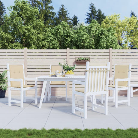 Vidaxl Gartenstuhl Kissen Low Rücken 4 PCs 100x50x3 cm Oxford Stoff Beige