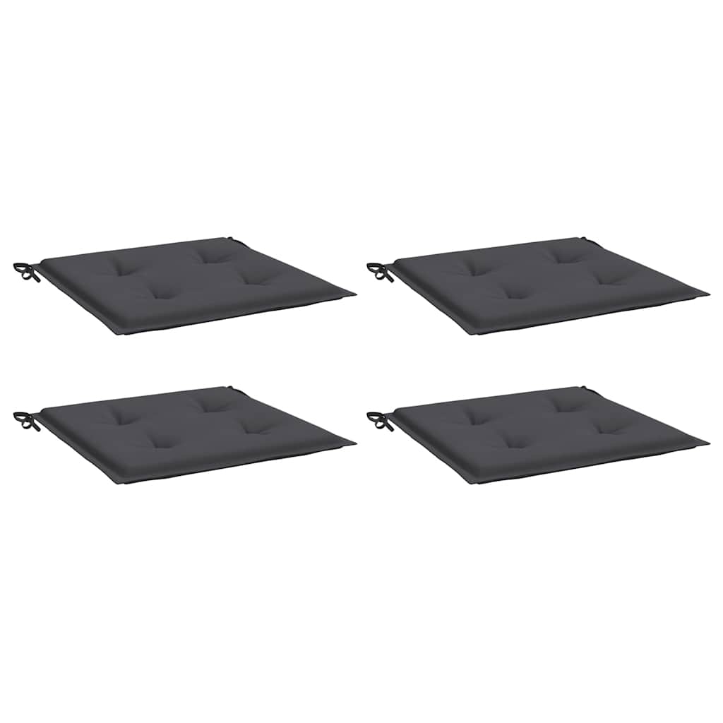 Vidaxl Gartenstuhlkissen 4 Stcs 40x40x4 cm Oxford Stoffanthrazit -gelöscht
