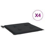 Vidaxl Gartenstuhl Kissen 4 Stcs 40x40x4 cm Oxford Stoff schwarz
