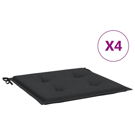 Vidaxl Gartenstuhl Kissen 4 Stcs 40x40x4 cm Oxford Stoff schwarz
