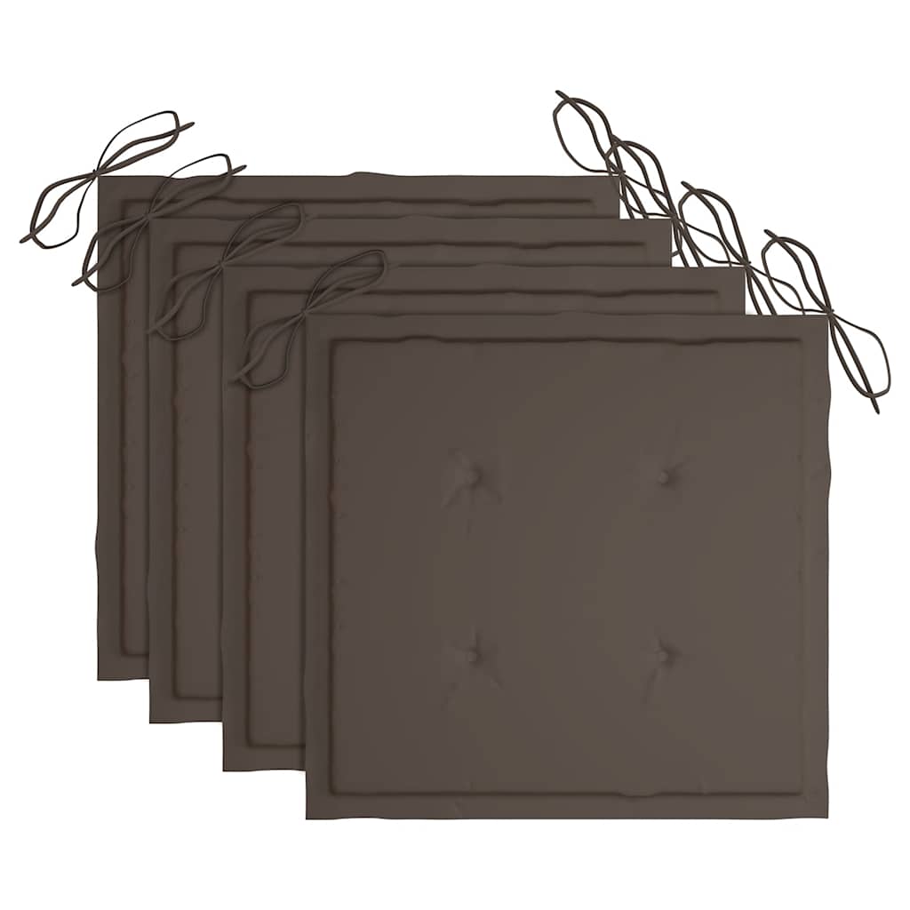 Vidaxl Gartenstuhl Kissen 4 Stcs 40x40x4 cm Oxford Stofftaupe