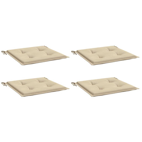Vidaxl Gartenstuhl Kissen 4 Stcs 40x40x4 cm Oxford Stoff Beige