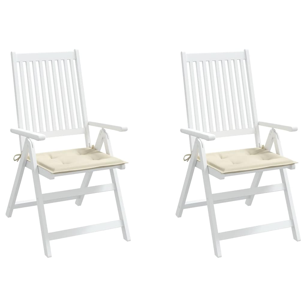 Vidaxl Gartenstuhl Kissen 2 ST 50 x 50 x 3 cm Oxford Stoff Crème -Colored