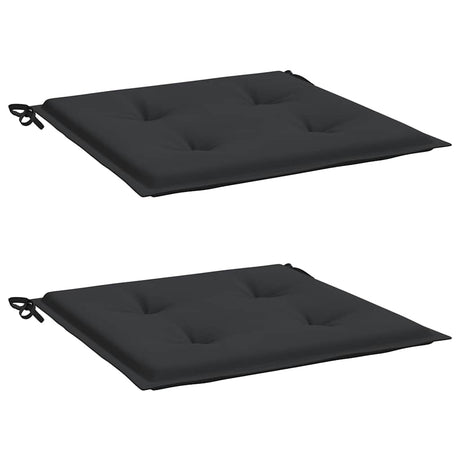 Vidaxl Gartenstuhl Kissen 2 ST 50 x 50 x 4 cm Oxford Stoff schwarz