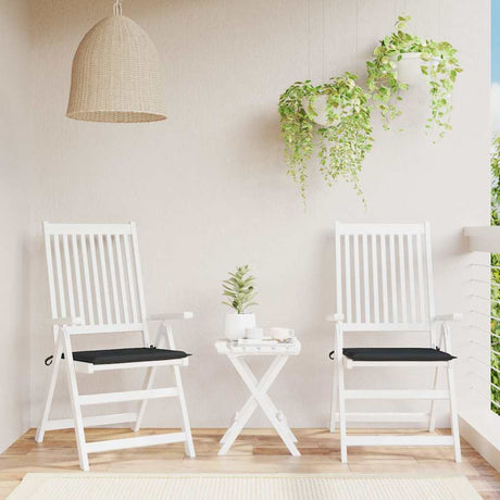 Vidaxl Gartenstuhl Kissen 2 ST 50 x 50 x 4 cm Oxford Stoff schwarz