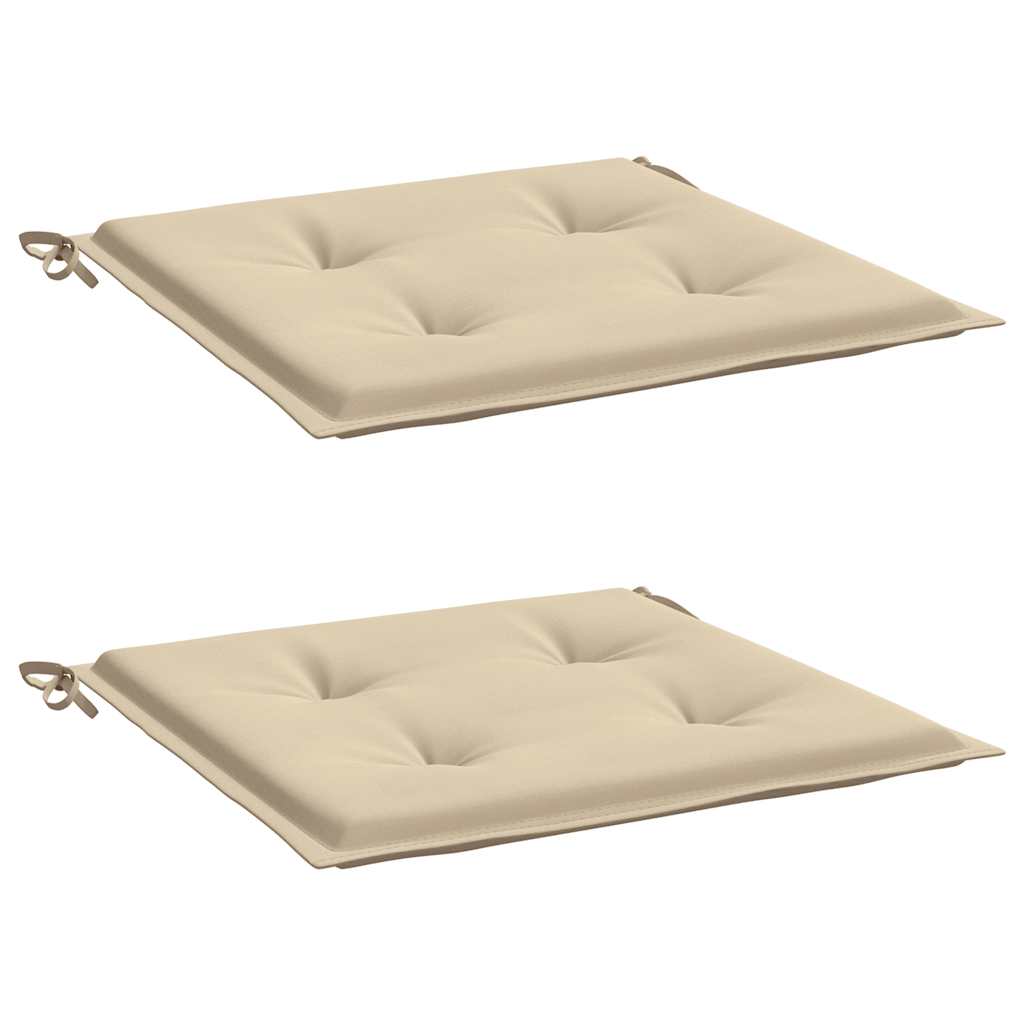 Vidaxl Gartenstuhl Kissen 2 ST 50 x 50 x 4 cm Oxford Stoff Beige