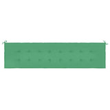 Vidaxl Garden Bench Kissen 200x50x3 cm Oxford Stoff grün