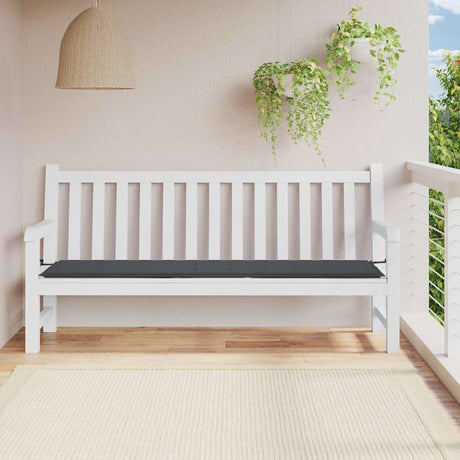 Vidaxl Garden Bench Kissen 200x50x4 cm Oxford Stoff schwarz