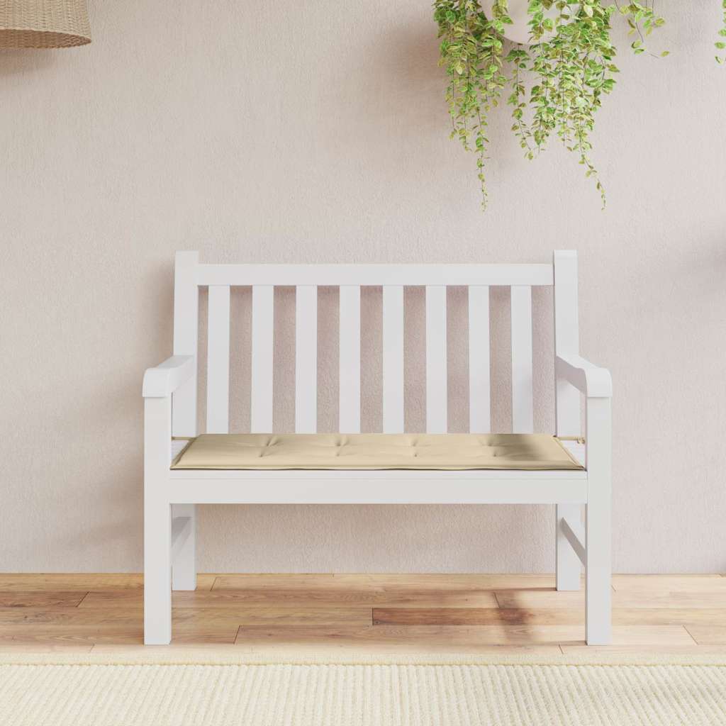 Vidaxl Garden Bench Kissen 120x50x4 cm Oxford Stoff Beige