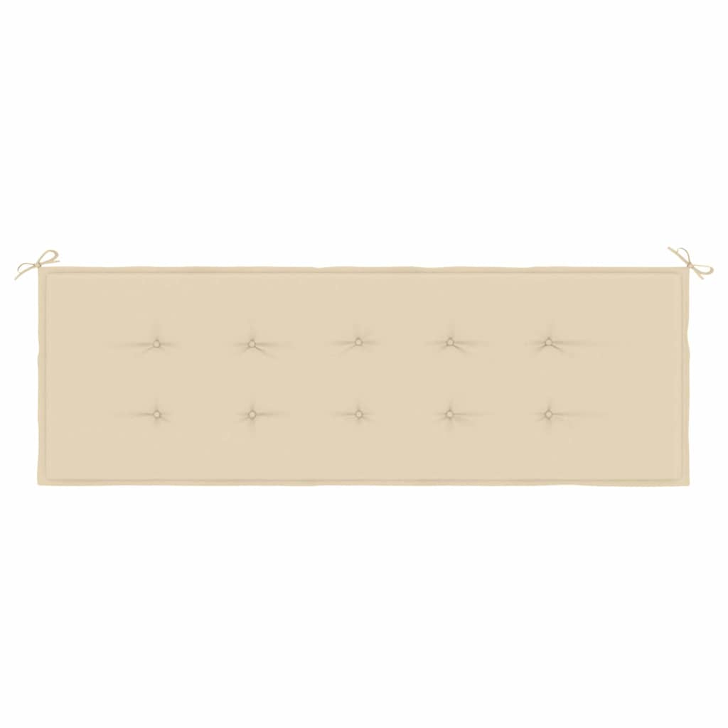 VidaXL Gartenbankauflage 150x50x2 cm Oxford-Stoff beige