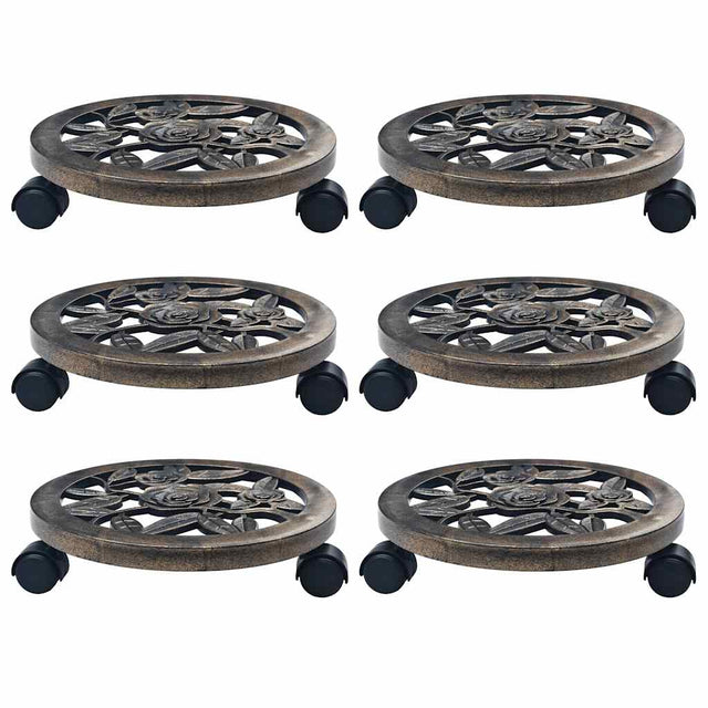 VIDAXL PANCEL WURLEYS 6 PCS 30 cm Kunststoffbronzefarbe