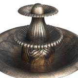 Vidaxl -Vogelbad mit Füllfedermittel 50 x 91 cm Kunststoffbronzefarbe