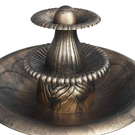 Vidaxl -Vogelbad mit Füllfedermittel 50 x 91 cm Kunststoffbronzefarbe