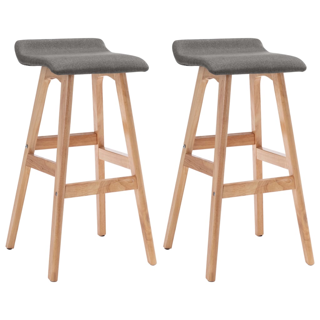 Vidaxl barstoelen 2 st stof donkergrijs