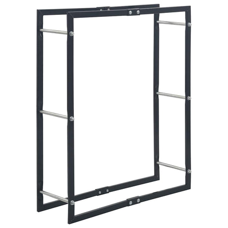 Vidaxl haardhoutrek 80x25x100 cm staal zwart