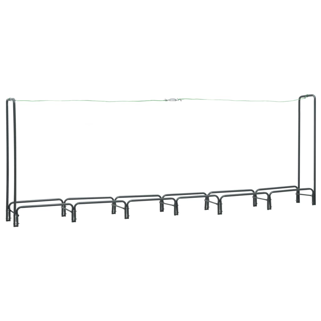 VidaXL Kaminholzregal 360x35x120 cm Stahl Anthrazit