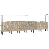 VidaXL Kaminholzregal 360x35x120 cm Stahl Anthrazit