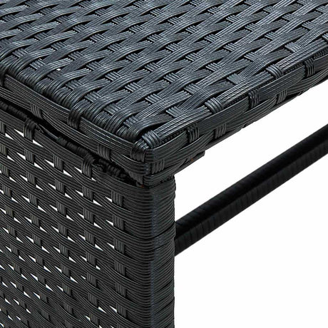 Vidaxl salontafel 70x40x38 cm poly rattan zwart