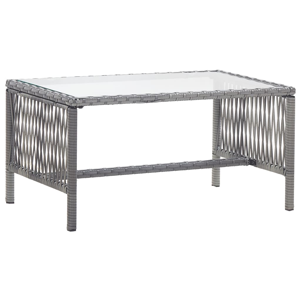 Vidaxl 4-delige loungeset met kussen poly rattan antraciet