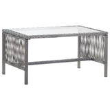 Vidaxl 4-delige loungeset met kussen poly rattan antraciet