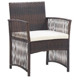 Vidaxl tuinstoelen met kussens 2 st poly rattan bruin