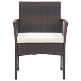 Vidaxl tuinstoelen met kussens 2 st poly rattan bruin