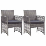 Vidaxl tuinstoelen met kussens 2 st poly rattan antraciet