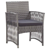 Vidaxl tuinstoelen met kussens 2 st poly rattan antraciet