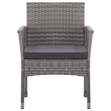 Vidaxl tuinstoelen met kussens 2 st poly rattan antraciet